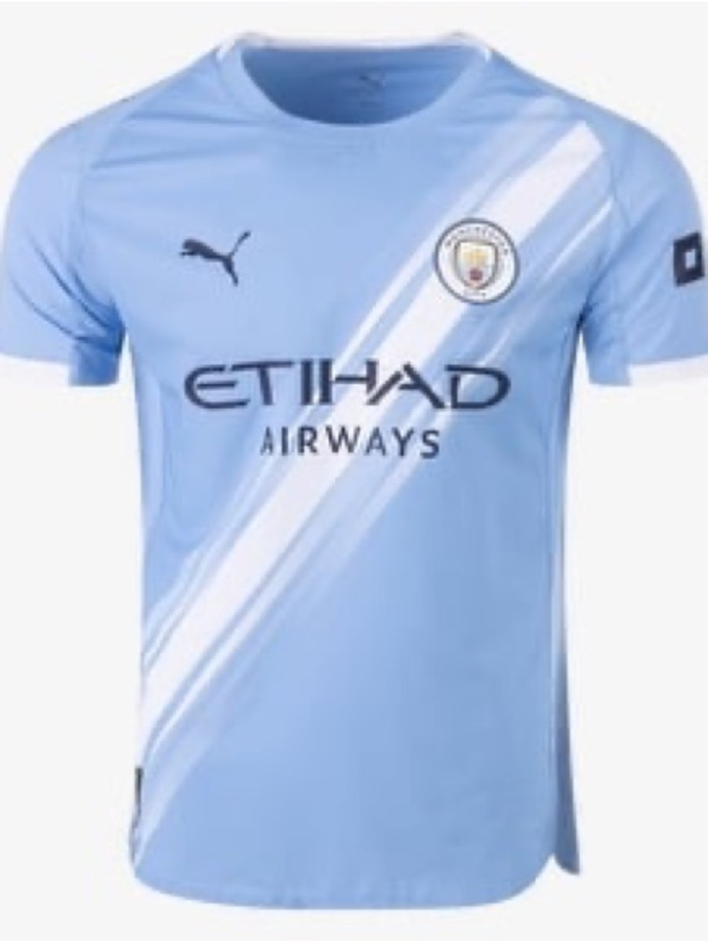 Brand New Puma x Manchester City Light Blue Soccer Jersey - Etihad Sponsor